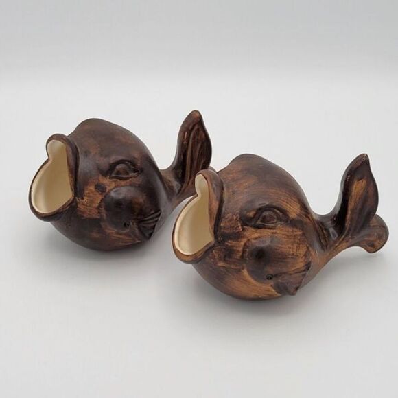 Vintage Pair of World Gift Wide Mouth Fish Trinket Dishes - Picture 10 of 12